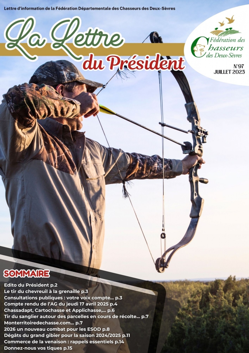Lettre du Président FDC 79 Juillet 2025